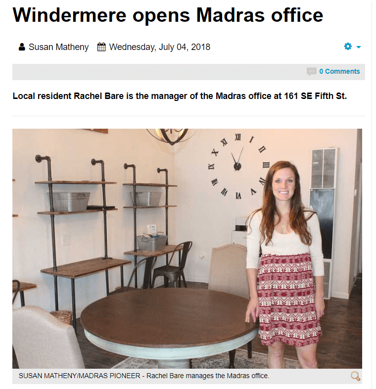 Madras Pioneer: Windermere opens Madras office