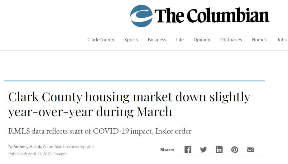 The Columbian: Clark County housing market down slightly year-over-year during March