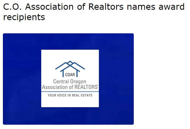 KTVZ: C.O. Association of Realtors names award recipients