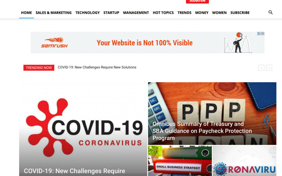 Small Biz Daily: COVID-19: New Challenges Require New Solutions