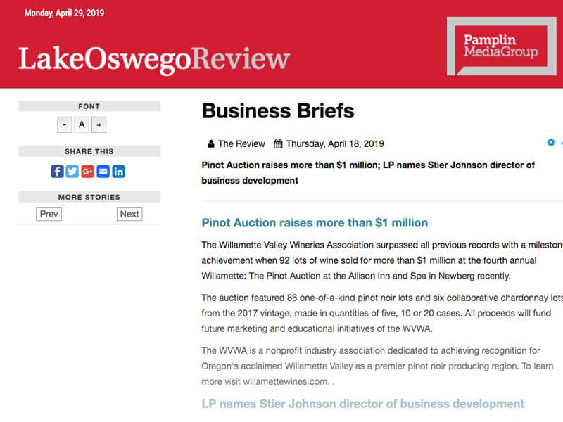 Lake Oswego Review: Business Briefs