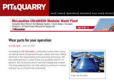 Pit & Quarry: Liners deliver extended service life