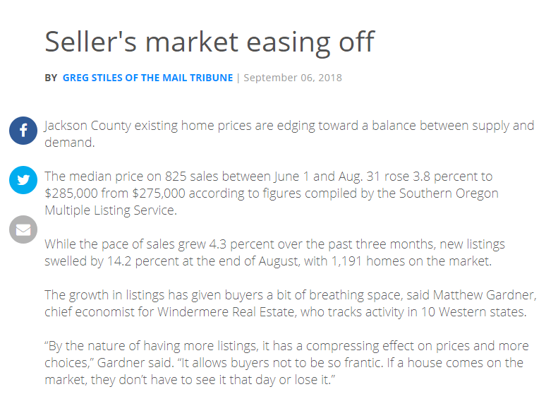 Dialy Tidings: Existing County Home Sales