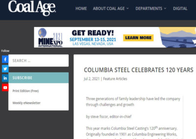 CoalAge: Columbia Steel Celebrates 120 years