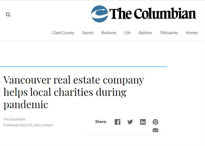 The Columbian: Vancouver real estate company helps local charities during pandemic