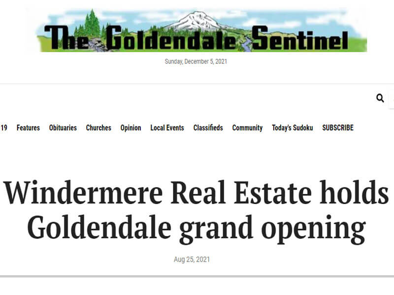 The Goldendale Sentinel: Windermere Real Estate holds Goldendale grand opening